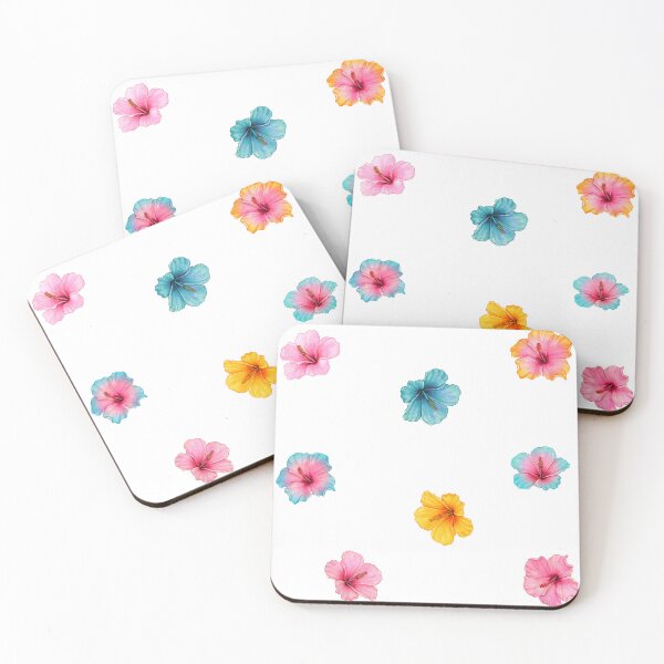 Item preview, Colorful Watercolor Hibiscus Flowers designed and sold by silviaol.