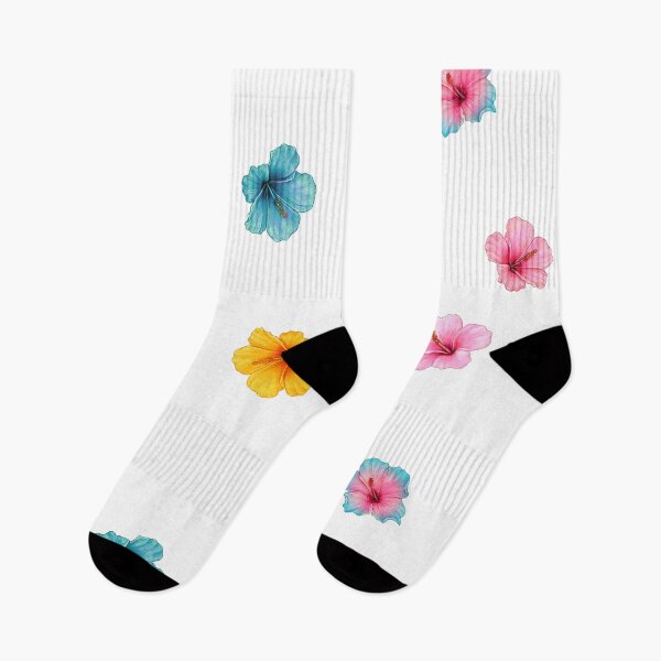 Item preview, Colorful Watercolor Hibiscus Flowers designed and sold by silviaol.