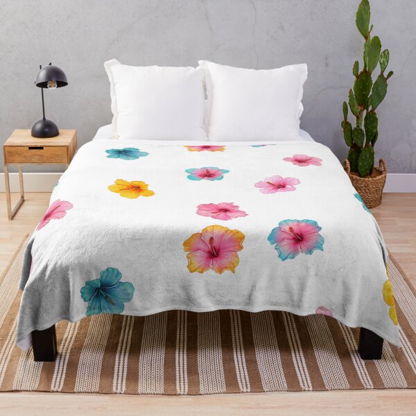 Artikelvorschau, Bunte Aquarell-Hibiskusblüten entworfen und verkauft von silviaol.
