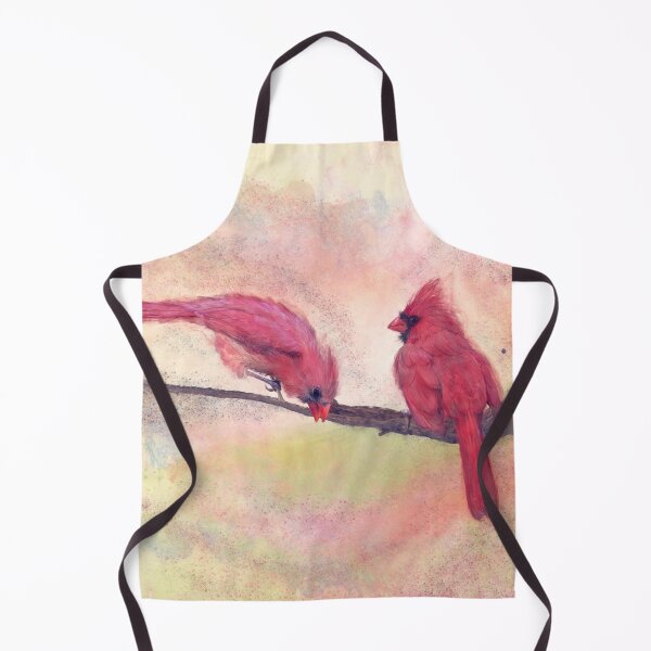 Item preview, Digital Watercolor Painting of Male and Female Northern Cardinals designed and sold by svetlanna.