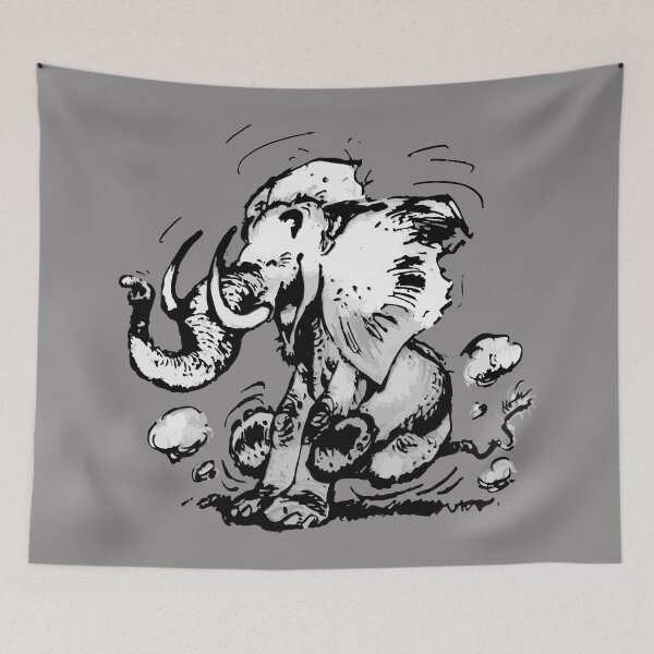 Item preview, Elephant Drawing designed and sold by CyberGirlz.