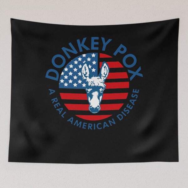 Item preview, Donkey Pox A Real American Disease US Flag designed and sold by nvuot24.