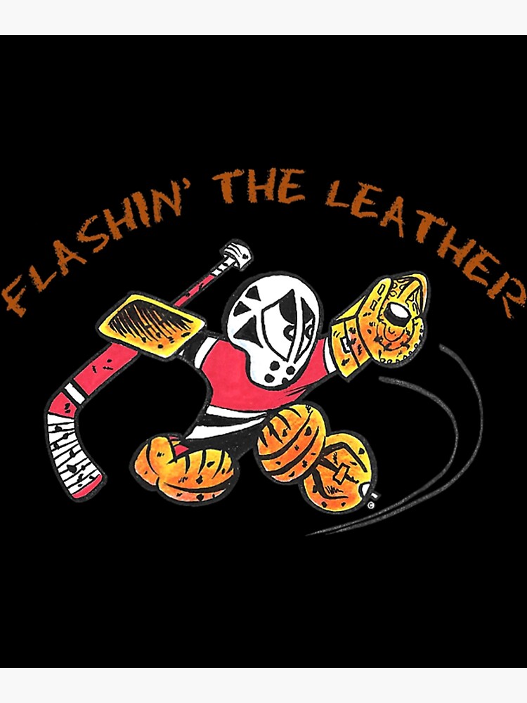 "Small Saves Hockey Goalie Flashing Leather Glove Save!" Poster for