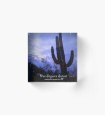 Blue Saguaro Sunset Acrylic Block