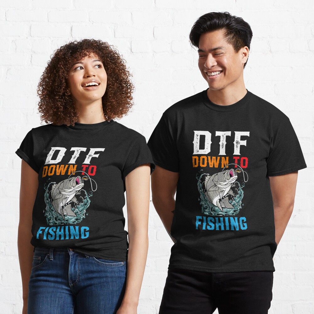 Póster for Sale con la obra «DTF Down To Fishing Humor para adultos  Pescador divertido Caña de pescar» de nvuot24