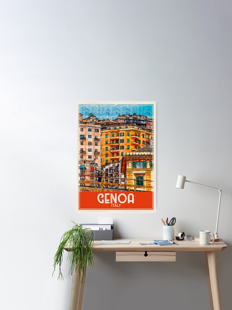 Genoa CFC (21x14 inch, 53x35 cm) Silk Poster PJ11-B9E0