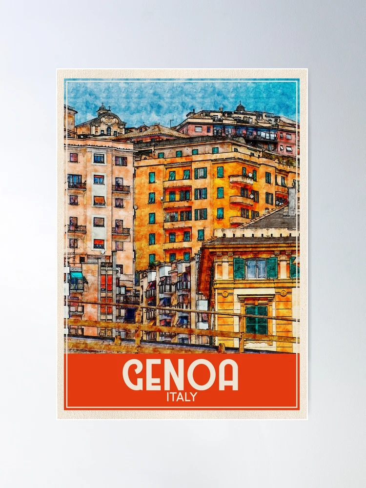 Genoa CFC (21x14 inch, 53x35 cm) Silk Poster PJ11-B9E0