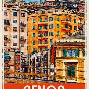 Genoa CFC (21x14 inch, 53x35 cm) Silk Poster PJ11-B9E0