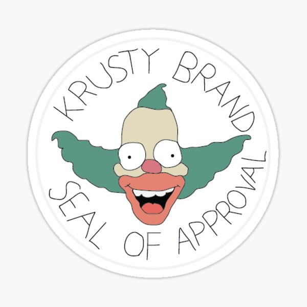 Krusty Brand Seal of Aprroval Sticker