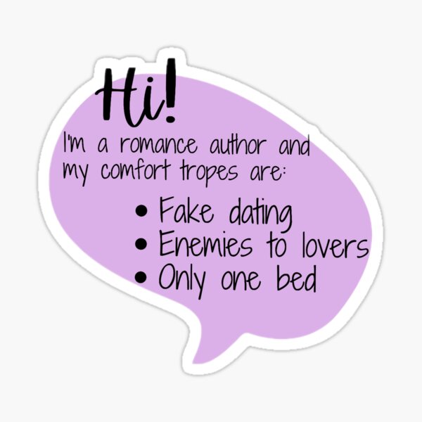 Romance Author tropes 1 Sticker