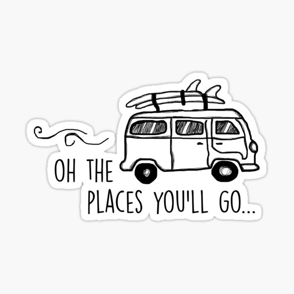 Car Stickers SURF CLUB Vinyl Stickers Travel Stickers Bullet Journal Stickers Van Stickers Travel Love Macbook Stickers