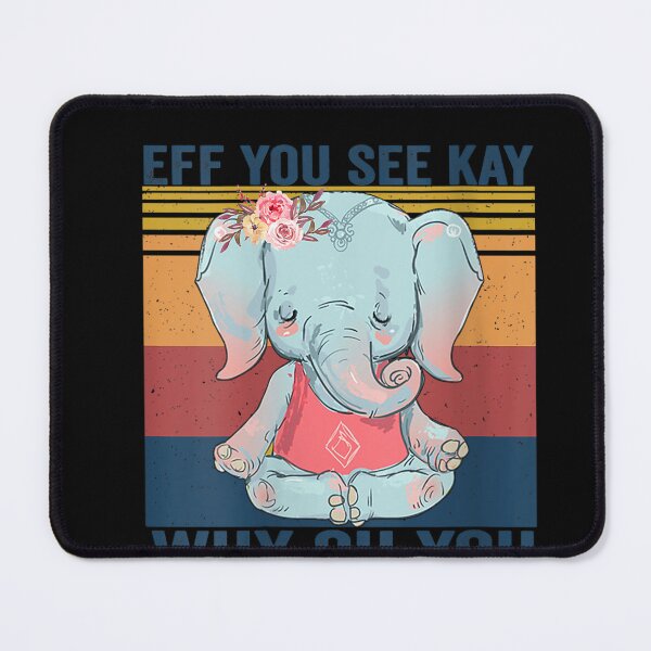 Item preview, Womens EFF You See Kay Why Oh You Elephant T-shirt Yoga Vintage V-Neck T-Shirt designed and sold by BreitkreutzRolf.