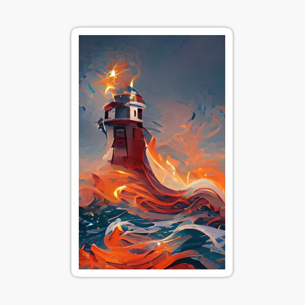 Item preview, Lighthouse in the sunset designed and sold by kathypegel.