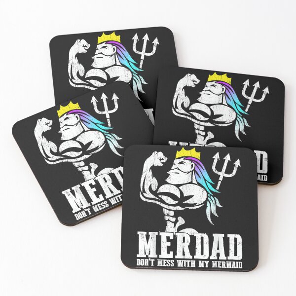 Item preview, Merdad Dont Mess With My Mermaid Strong Mer Dad Daughter T-Shirt designed and sold by ommennaguini.