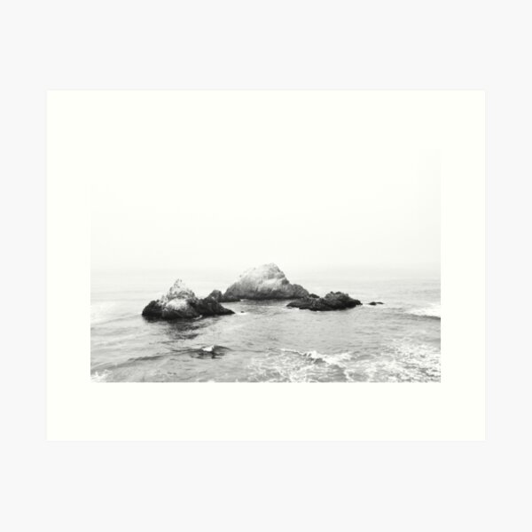 OCEAN Black & White Art Print