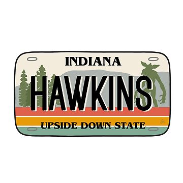 Artwork thumbnail, Hawkins Indiana License Plate by Jeandabean