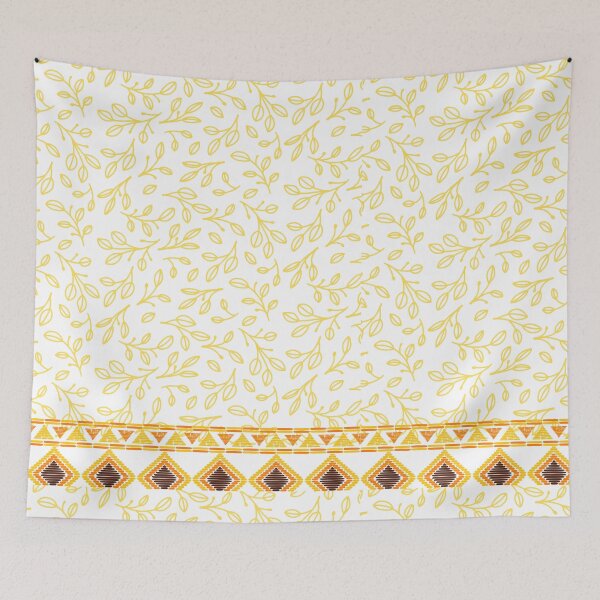 Item preview, Yellow leaves seamless print design & trim designed and sold by PalomaHealing24.
