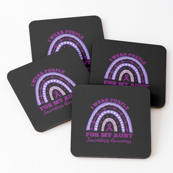 Item preview, I WEAR PURPLE MY AUNT SARCOIDOSIS AWARENESS RAINBOW designed and sold by sobriowslen.