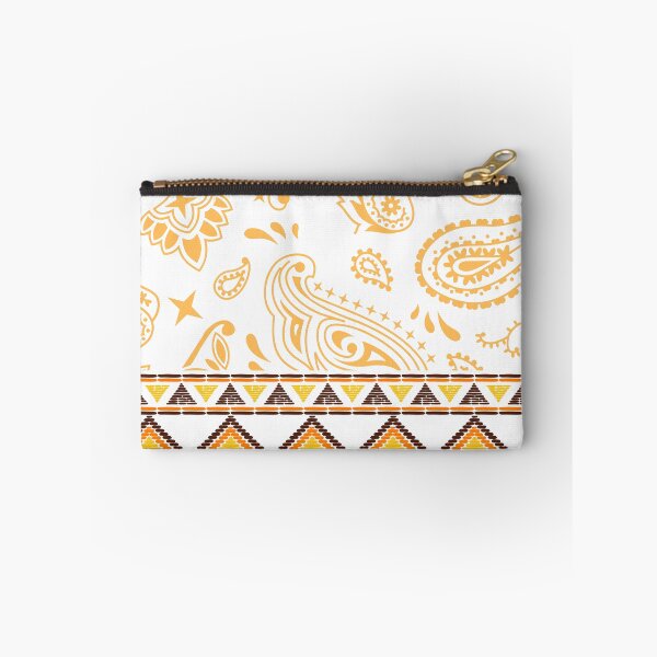 Item preview, Yellow Paisley on white with bottom trim designed and sold by PalomaHealing24.