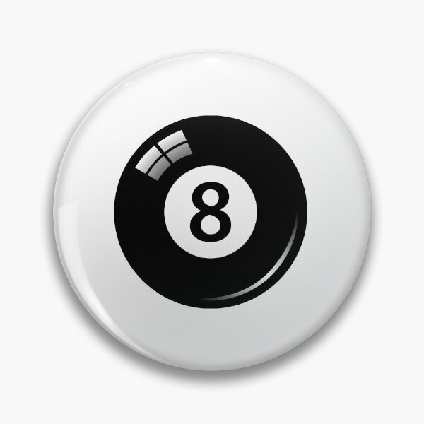 Item preview, Black poolbilliard ball number 8 designed and sold by PegeenWarm.