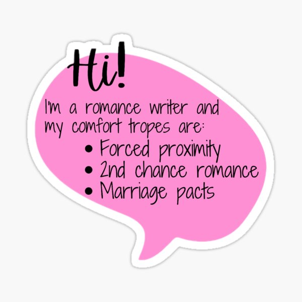 Romance Author tropes 2 Sticker