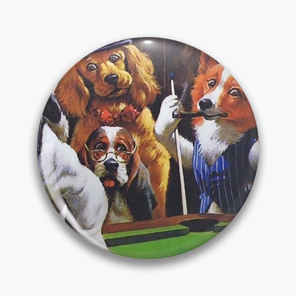 Item preview, Dogs Playing Pool designed and sold by PegeenWarm.