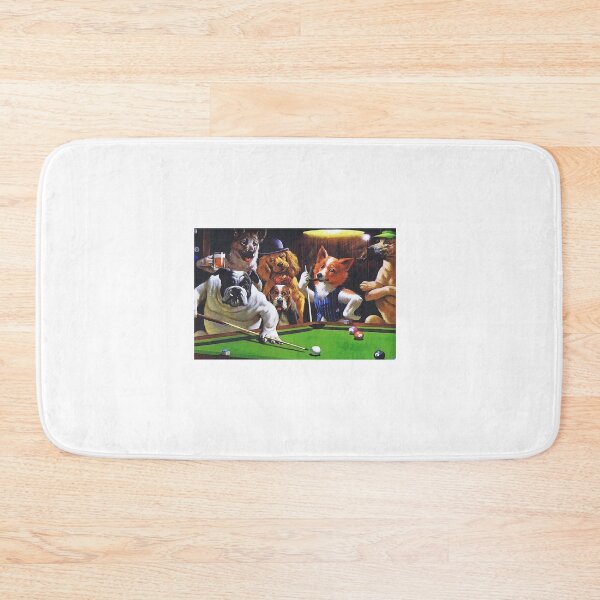 Item preview, Dogs Playing Pool designed and sold by PegeenWarm.