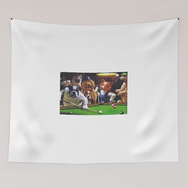 Item preview, Dogs Playing Pool designed and sold by PegeenWarm.
