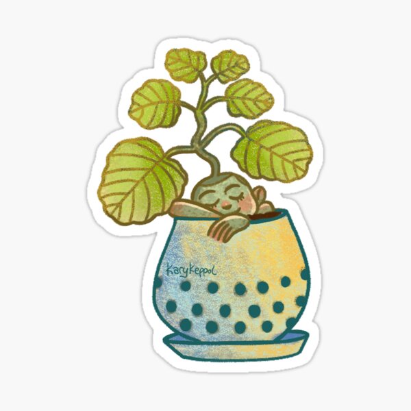 Just some plants on black Sticker