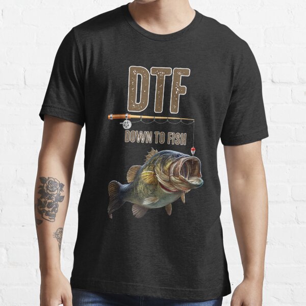 Funny Fishing Shirts: DTF Down to Fish Women's Crop Top Tee