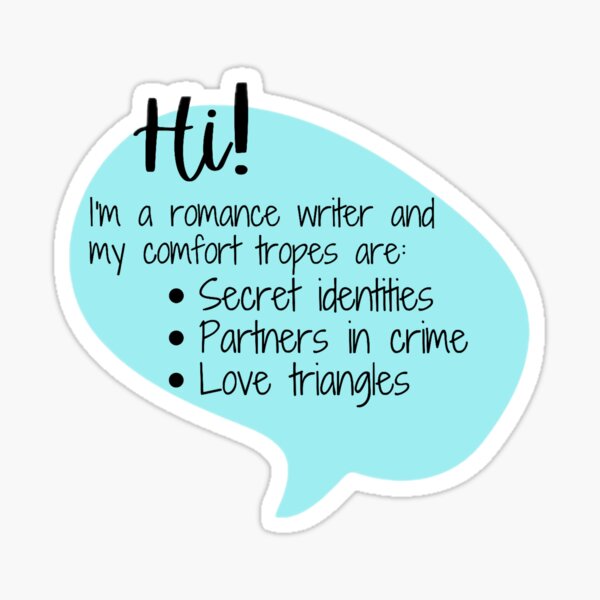 Romance Author tropes 3 Sticker