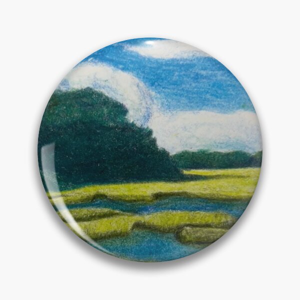 Item preview, Colored Pencil Marsh Drawing designed and sold by Julia Hawley.