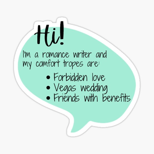 Romance Author tropes 4 Sticker
