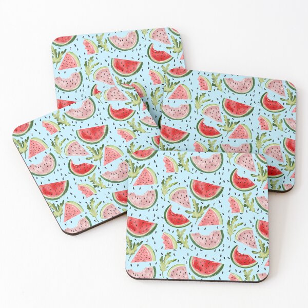 Item preview, Watermelon Summer With Blue Background  designed and sold by missmann.