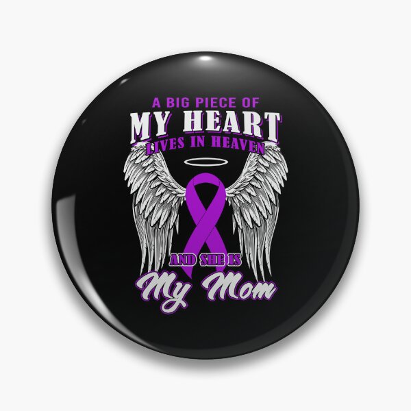 Item preview, Alzheimers Awareness  Big Piece Of My Heart Lives In Heaven My Mom Alzheimers Awareness Peach Ribbon Warrior  designed and sold by OtiliaNikolaus.