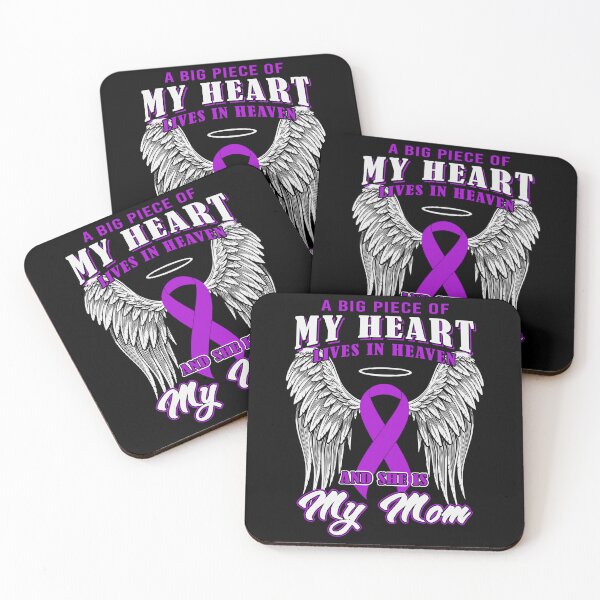 Item preview, Alzheimers Awareness  Big Piece Of My Heart Lives In Heaven My Mom Alzheimers Awareness Peach Ribbon Warrior  designed and sold by OtiliaNikolaus.