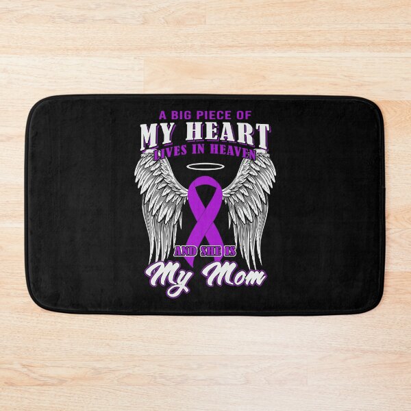 Item preview, Alzheimers Awareness  Big Piece Of My Heart Lives In Heaven My Mom Alzheimers Awareness Peach Ribbon Warrior  designed and sold by OtiliaNikolaus.