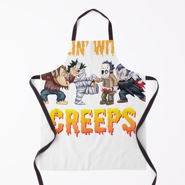 Item preview, Chillin With My Creeps Vampire Witch Mummy Zombies designed and sold by SANBLAKEYSHOP.