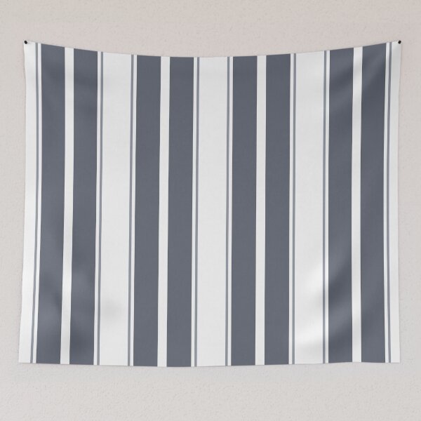 Item preview, Shuttle Grey Two Color Picnic Stripes | Interior Design designed and sold by infinitehue-5.