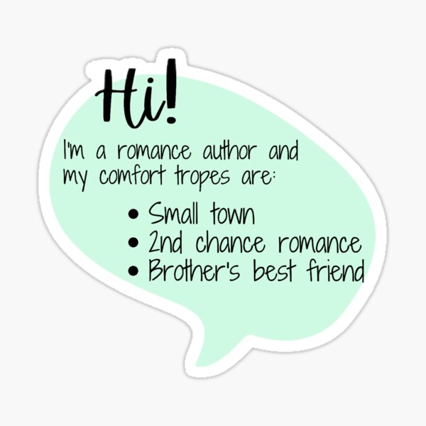 Romance Author tropes 6 Sticker
