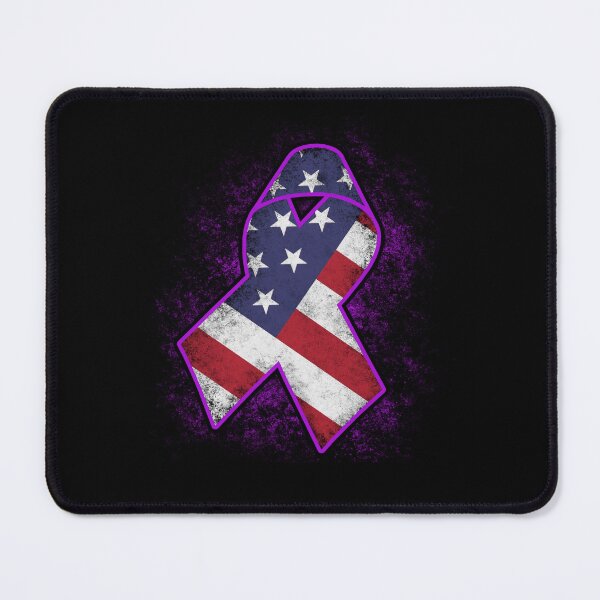 Item preview, Alzheimers Awareness  Flag American Alzheimers Awareness Peach Ribbon Warrior  designed and sold by OtiliaNikolaus.