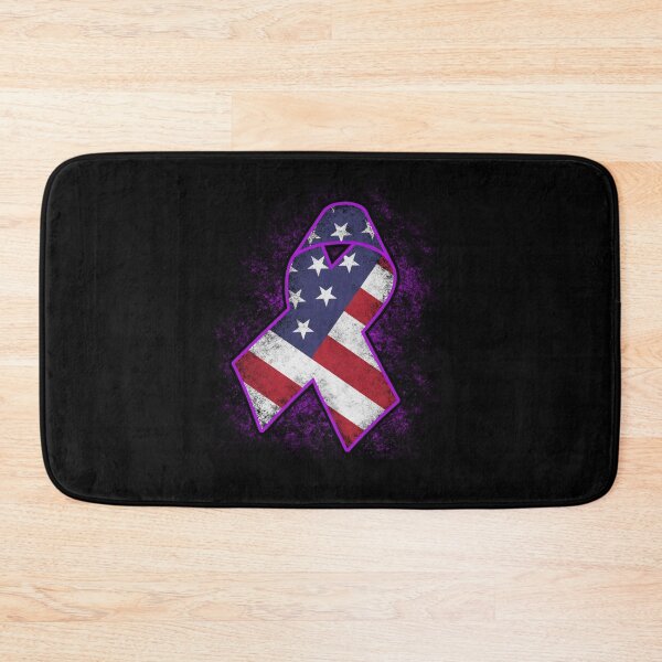 Item preview, Alzheimers Awareness  Flag American Alzheimers Awareness Peach Ribbon Warrior  designed and sold by OtiliaNikolaus.