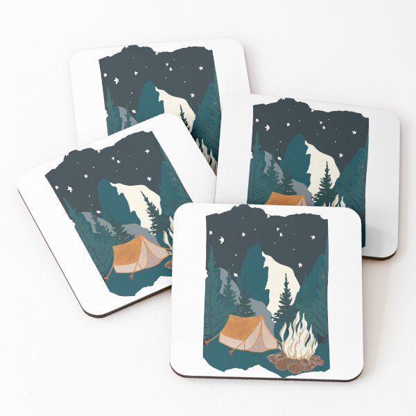 Item preview, camping | night | campfire designed and sold by PrintLess-77.