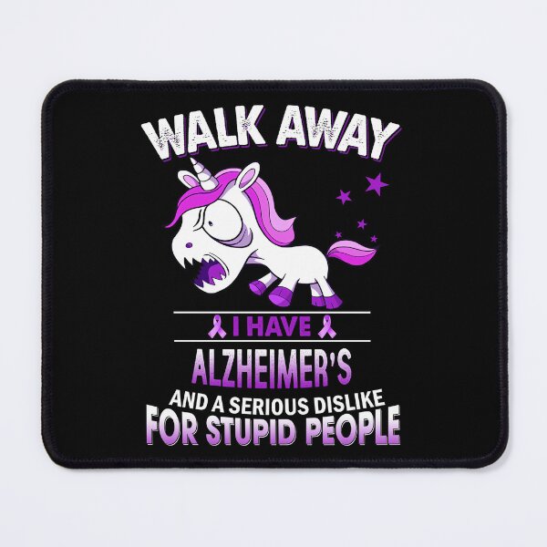 Item preview, Alzheimers Awareness Funny Alzheimer's Grumpy Unicorn Warrior designed and sold by OtiliaNikolaus.
