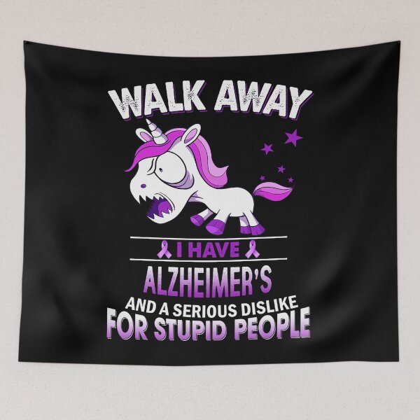 Item preview, Alzheimers Awareness  Funny Alzheimer's Grumpy Unicorn Warrior  designed and sold by OtiliaNikolaus.