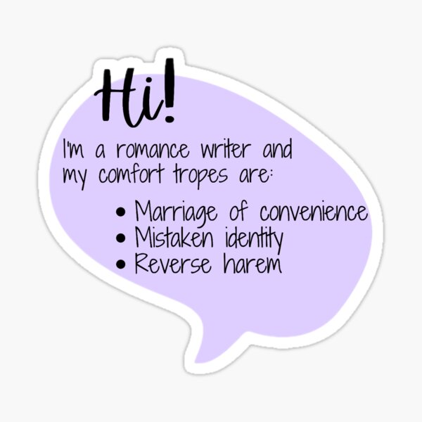 Romance Author tropes 7 Sticker