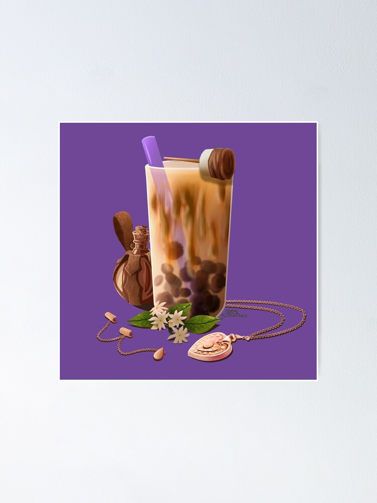 "Rooibos Jasmine Boba Tea Visériel" Poster for Sale by EluvianArts