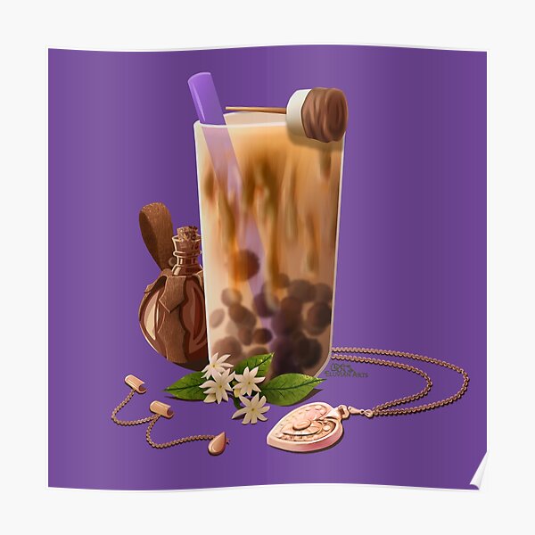 "Rooibos Jasmine Boba Tea Visériel" Poster for Sale by EluvianArts