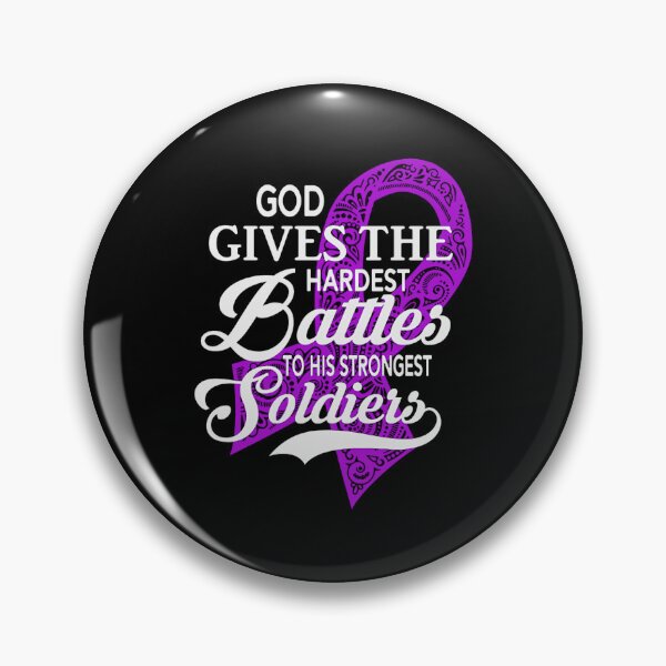 Item preview, Alzheimers Awareness  God Gives He Hardest Battles Strongest Soldiers Alzheimers Awareness Peach Ribbon Warrior  designed and sold by OtiliaNikolaus.