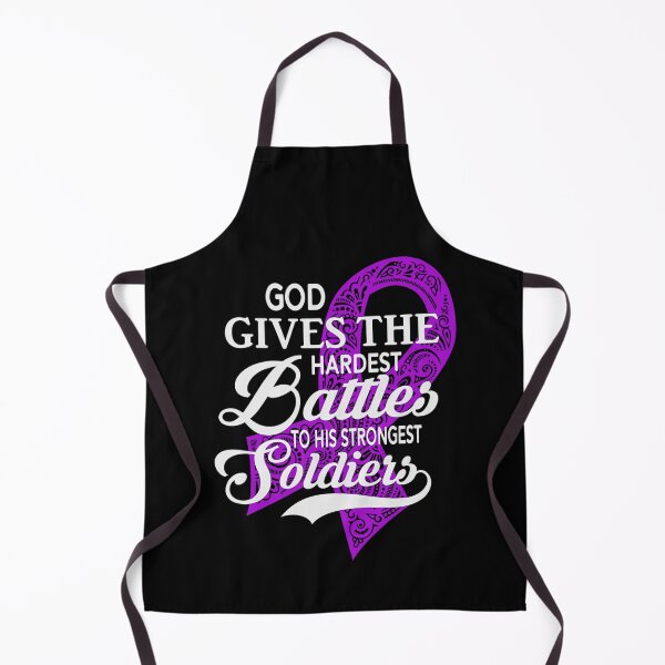 Item preview, Alzheimers Awareness God Gives He Hardest Battles Strongest Soldiers Alzheimers Awareness Peach Ribbon Warrior designed and sold by OtiliaNikolaus.